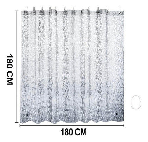 Cortina Banheiro Transparente Pvc Grosso Anti-mofo