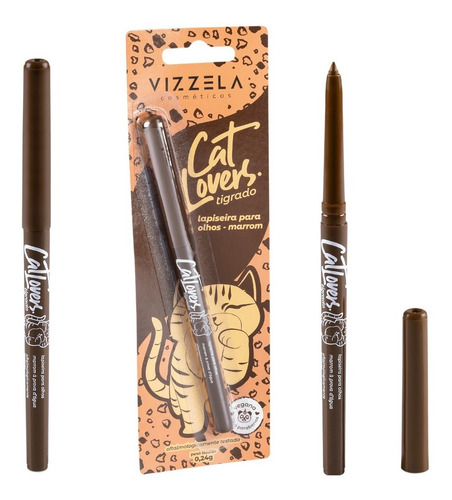 Lápiz de ojos Vizzela Cat Lovers, marrón, 0,24 g, efecto mate