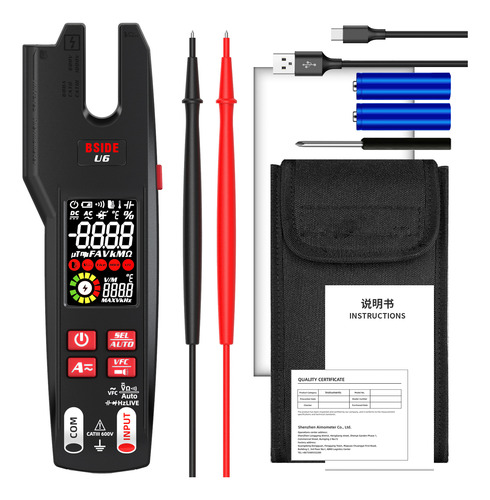 Medidor Digital Con Pinza Clamp Meter Counts U6 Bside 9999