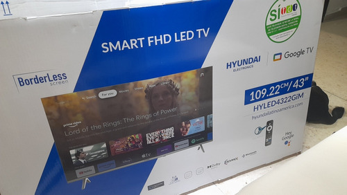 Televisor Hyundai 43 Pulgadas Led Fhd Smart Tv Hyled4322gim