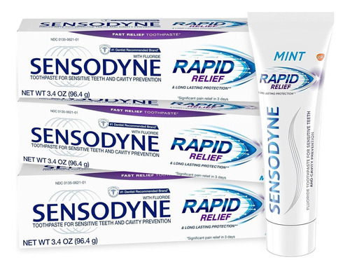 Sensodyne Pasta De Dientes Rapid Relief Para Dientes Sensibl