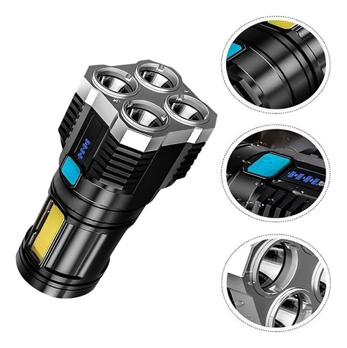 Lanterna Led Recarregável Usb Tatica Longo Alcance L-19