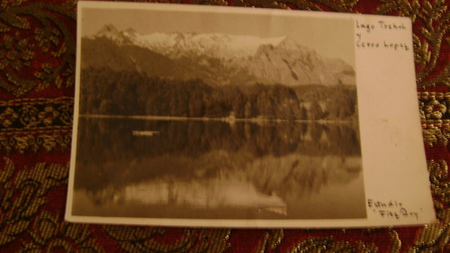Antigua Postal Del Lago Trebol Y Cerro Lopez Bariloche 1950