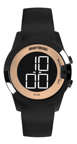 Relógio Mormaii Feminino Digital Mo13001a/8j Preto Dourado