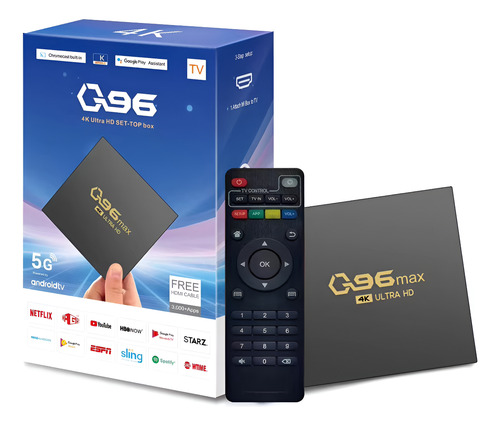 Tv Box Android 14.0 Smart Tv Q96 Max 4k Ultra Hd Streaming