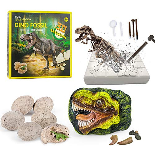 Dinosaur Fossil Digging Kit For Kids, Dinosaur Eggs Excavati