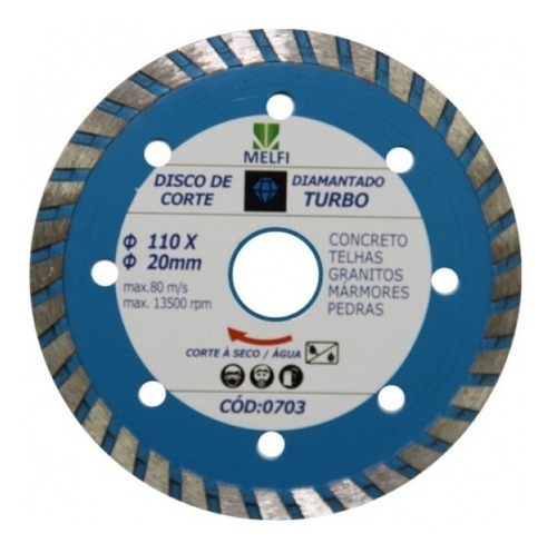 Disco Diamantado Turbo Melfi  Kit Com 5