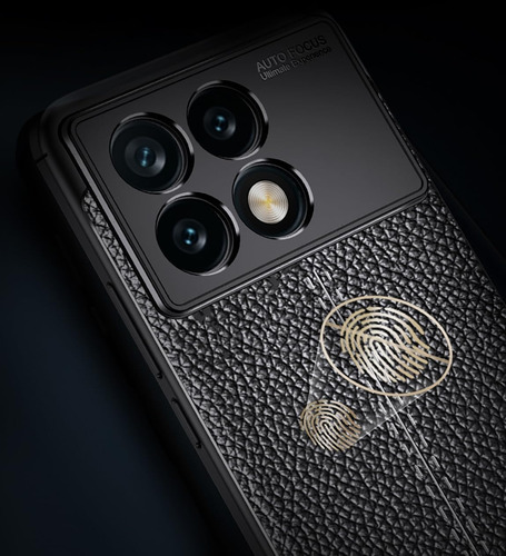 Funda Para Poco F6 Pro (pro) Leather Case Tpu Antideslizante Negro Lisa