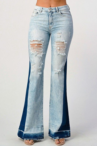 Jeans Dama Americano Bota Campana