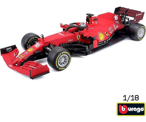 Réplica Ferrari F1 Sf21 Season Car 2021 28 Cm Escala 1/18