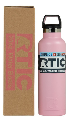 Botella Rtic 20 Oz Rosa Acero Inoxidable Color Rosa claro
