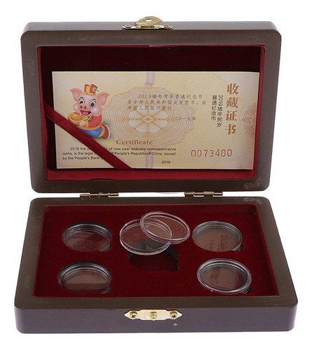 Estupenda Caja De Para Guardar Monedas Con 5 Porta Monedas