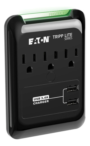 Enchufe Inteligente Marca Tripp Lite 3 Tomas/2 Usb/negro