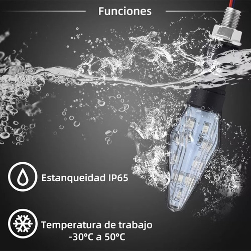 Direccionales Led Secuencial Motocicleta Doble Funcion 4pz
