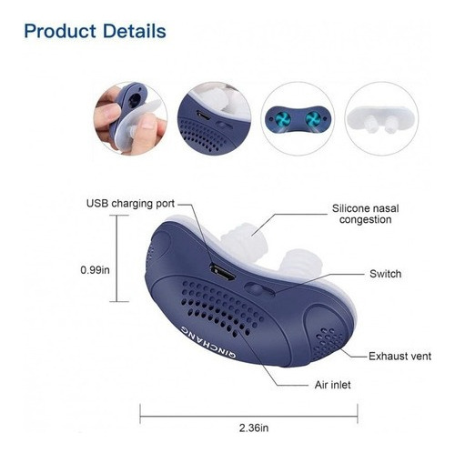 Máquina Antirronquidos Apnea Sueño Hormigas Roncar E