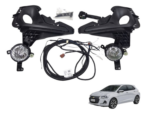 Kit Farol Milha Neblina Chicote Dianteiro Gm Onix 2021 2023 (Usado)