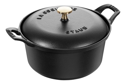 Olla La Coquette Hierro Fundido 20 Cm/2.45 Lts Redonda Staub Color Negro