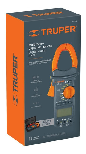 Imagen 6 de 8 de Multimetro Digital Ind. 600 V Gancho Truper 10404