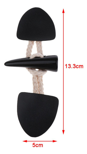 Imagen 8 de 8 de 6 Pares De Botones De Palanca De Cuerno De Cuero Negro Pu