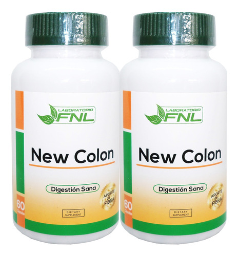 2x New Colon Limpieza Desintox Sistema Digestivo 60 Capsulas