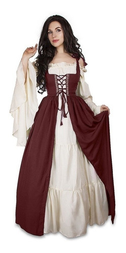 Vestido Retrô Renascentista Medieval Túnica