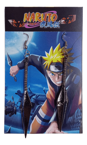 Aros Metal Serie Manga Japan Colgante Aritos Naruto Kunai