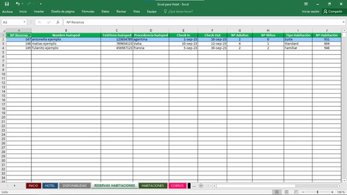 Programa Excel Para Hoteles