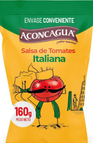 Salsa De Tomates Italiana Aconcagua 160 Gr X 36 Unidades