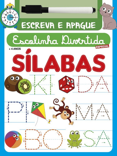 Escreva e Apague escolinha Divertida - Sílabas, de EDITORA ONLINE. Editora Online, capa mole em português, 2023