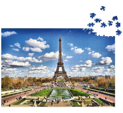 Quebra-cabeça Torre Eiffel Paris França 500 Peças Tóia
