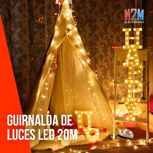 Guirnalda Luces Led Foquitos 20 Metros 220v Navidad Premium