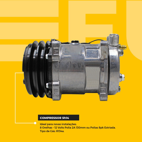 Kit Ar Condicionado Fiat Uno Completo Com Compressor Suporte