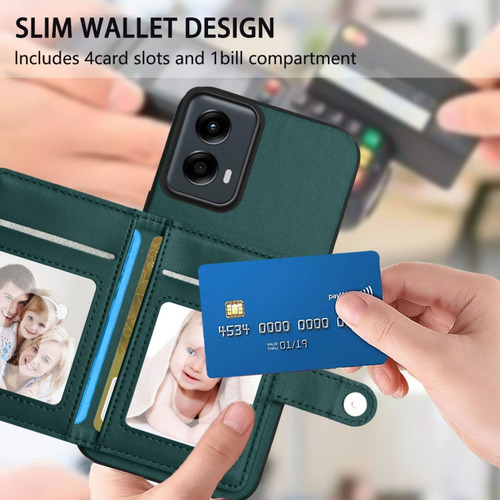 Compatible Funda Rfid Con Bolsa De Tarjetas For Motorola Edge 50 Pro P