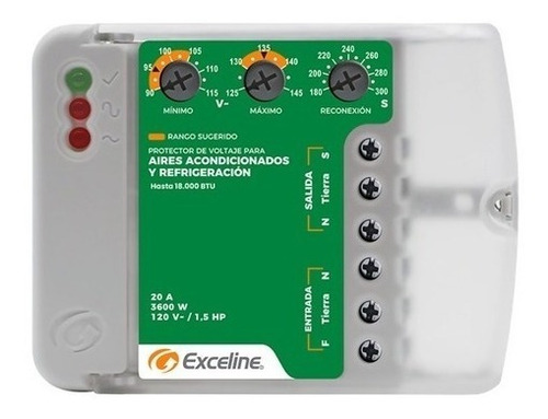 Protector De Voltaje 110v  Para Aa Y Refrigeración Exceline