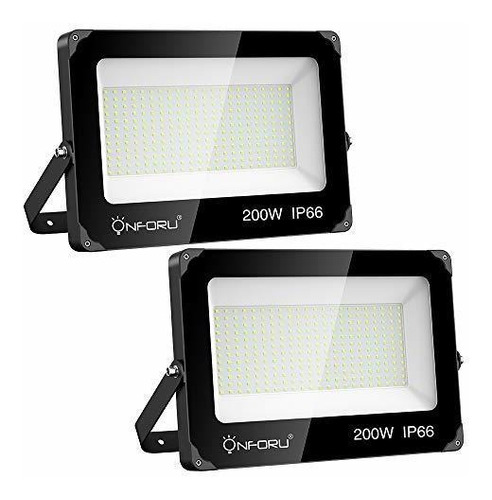 Onforu - Paquete De 2 Focos Led De 200 W, 22000 Lm, Luces De