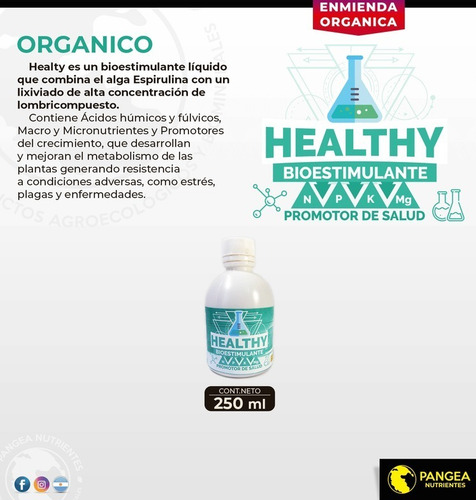 Imagen 2 de 5 de Healthy Bioestimulante 300ml Pangea Nutriente
