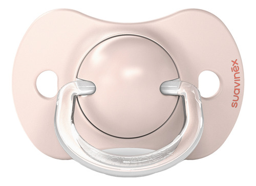 Broche Clip+chupon Fisiologico Silicon 0-6meses 3pz Suavinex Color Rosa Pálido