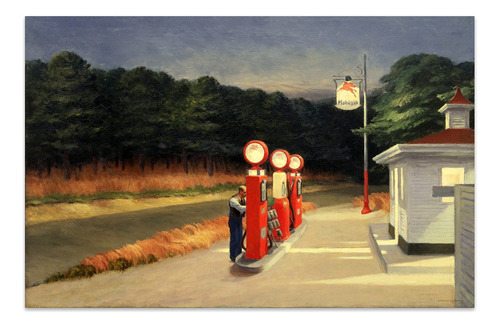 Cuadro Canvas Gas Edward Hopper 67x102 M Y C