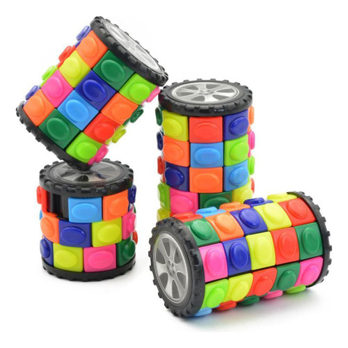 * Rompecabezas Cilíndrico Cubo Mágico Rompecabezas 3d 4x4