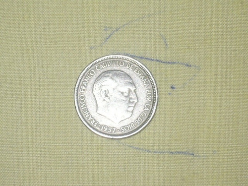 Moneda De 5 Pesetas 1957 Estrella *19-60. Estado Español/fra