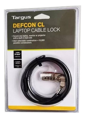 Cable De Seguridad De Acero Para Laptop Targus