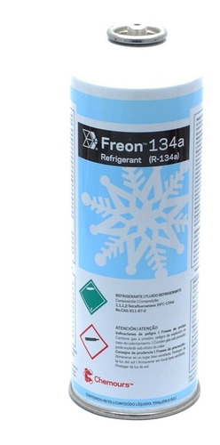 Lata Gas Refrigerante Freon R134a 750g ( Dupont / Chemours )