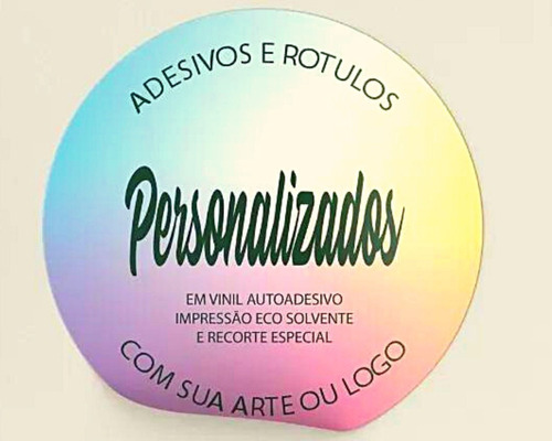 100 Adesivos Personalizados Etiquetas Rótulos - 2x2 Cm 