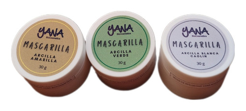Kit Mascarillas De Arcilla (verde, Amarilla Y Blanca) 