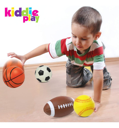 Kiddie Play Juego De 4 Bolas Para Niños Pequeños 4 Ball De F