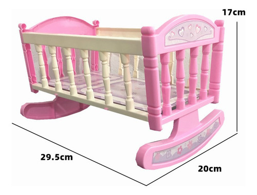Cama Mecedora Rosa For Muñecas | Muebles De Juguete For Be