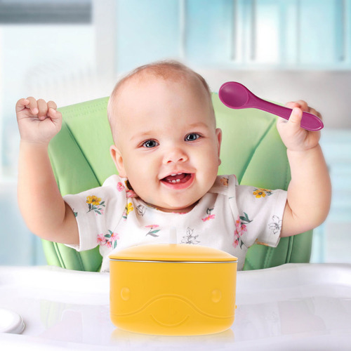 Baby Food Serving Bowl Stainless Steel Suction Bowl Multi-pu
