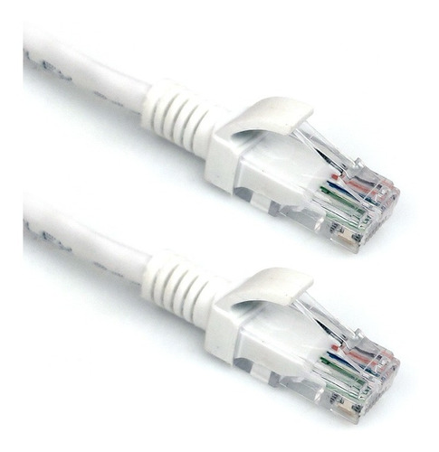 Cabo De Rede 10 Metros Internet Rj45 Cat6 Ultra Velocidade Cor Branco