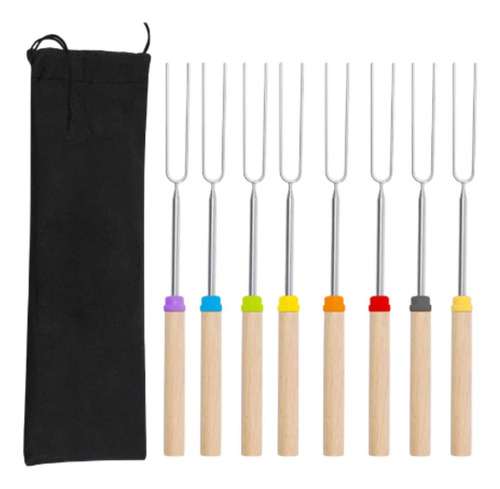 Py 8x Palitos Para Tostar Marshmallows Magnowers Ferramenta