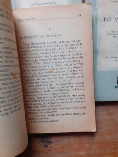Lote 3 Libros Jorge Manrique- Antonio Machado /ed Losada (Usado)